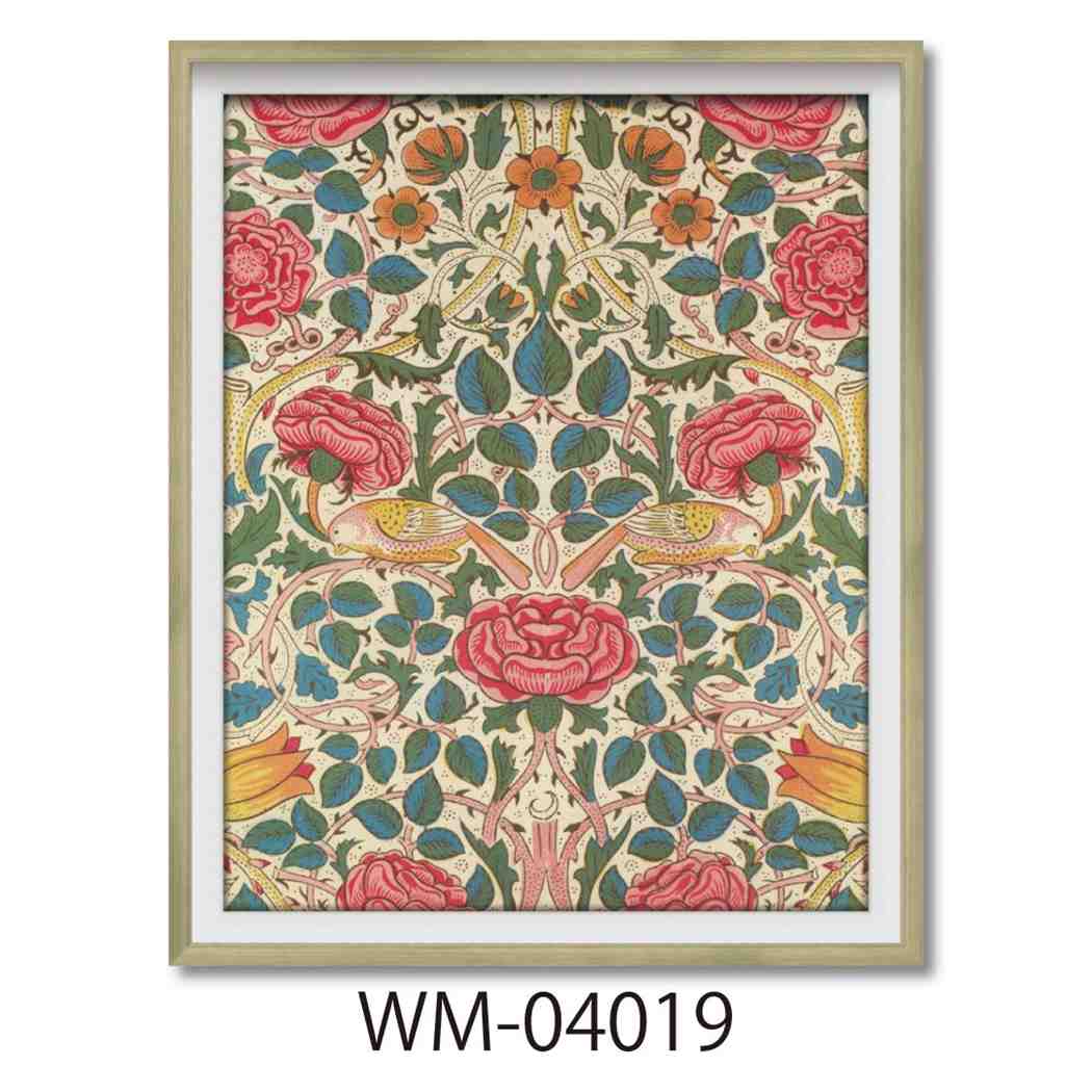 ウィリアムモリス 額付きポスター William Morris バラ ユーパワー WM-04019 ギフト インテリア 取寄品 シネマコレクション