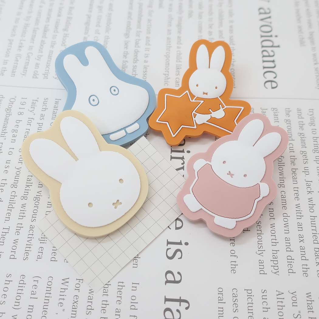 ミッフィー クリップ ラバークリップ miffy ディックブルーナ Green Flash 事務用品文具 絵本キャラクター グッズ メール便可 シネマコレクション プレゼント 男の子 女の子 ギフト 3