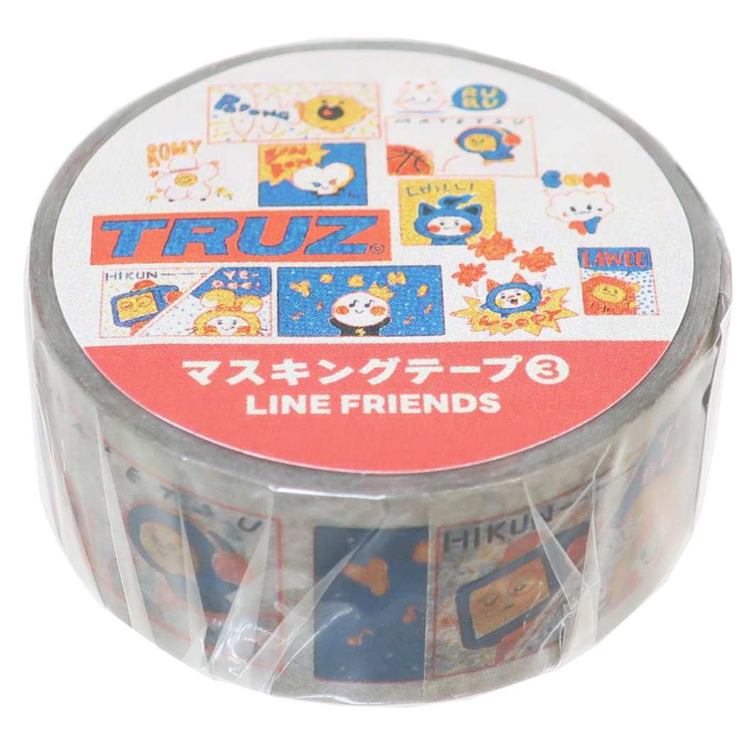 【12月は毎日ポイント10倍!】TRUZ マスキングテープ 17mmマステ コミック LINE FRIENDS エンスカイ デコレーション キャラクター 商品 ...
