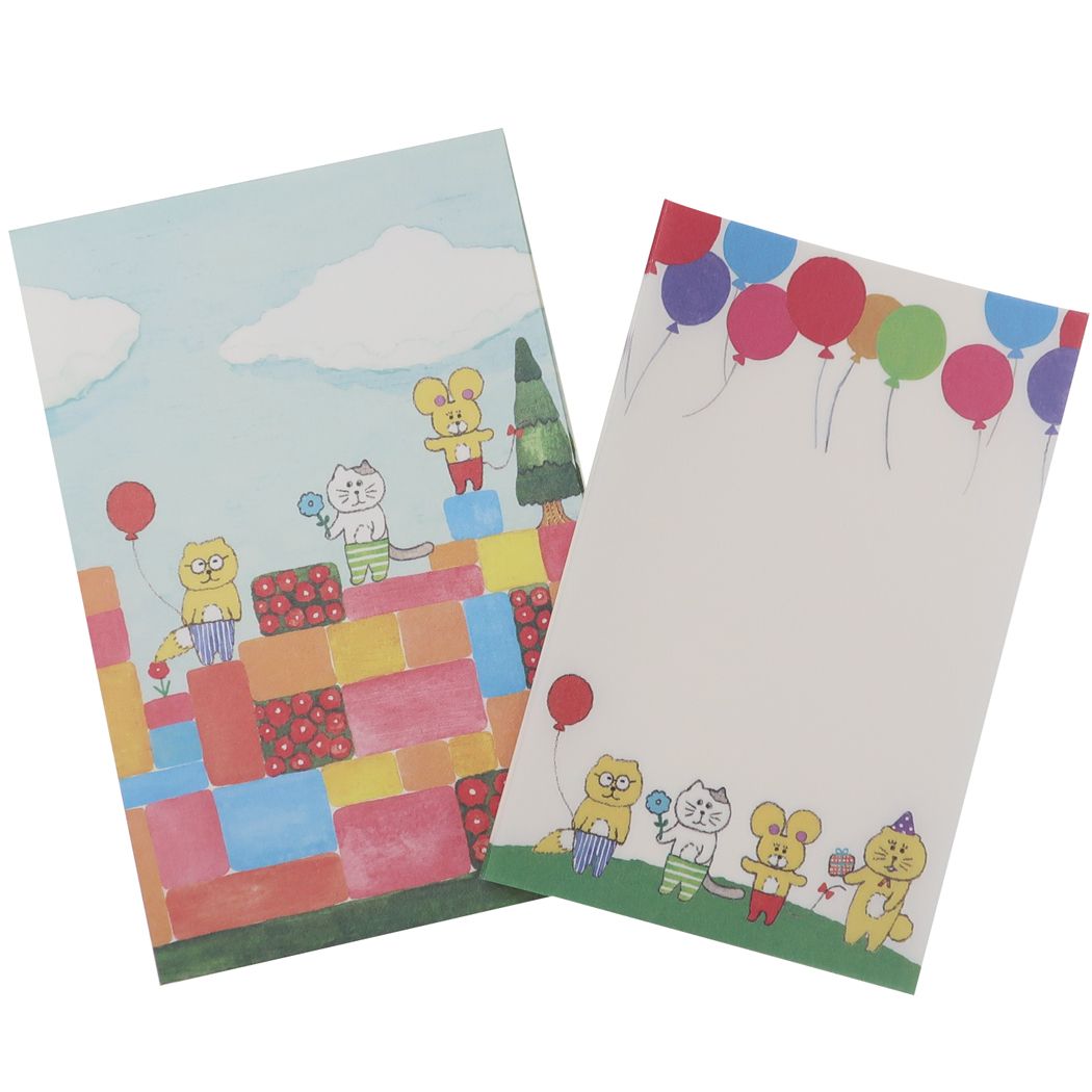 【12月は毎日ポイント10倍!】今井杏 手渡し手紙セット ミニレターセット 動物達のパーティー アクティブコーポレーション ミニ封筒&ミニ便箋 かわいい イラス...