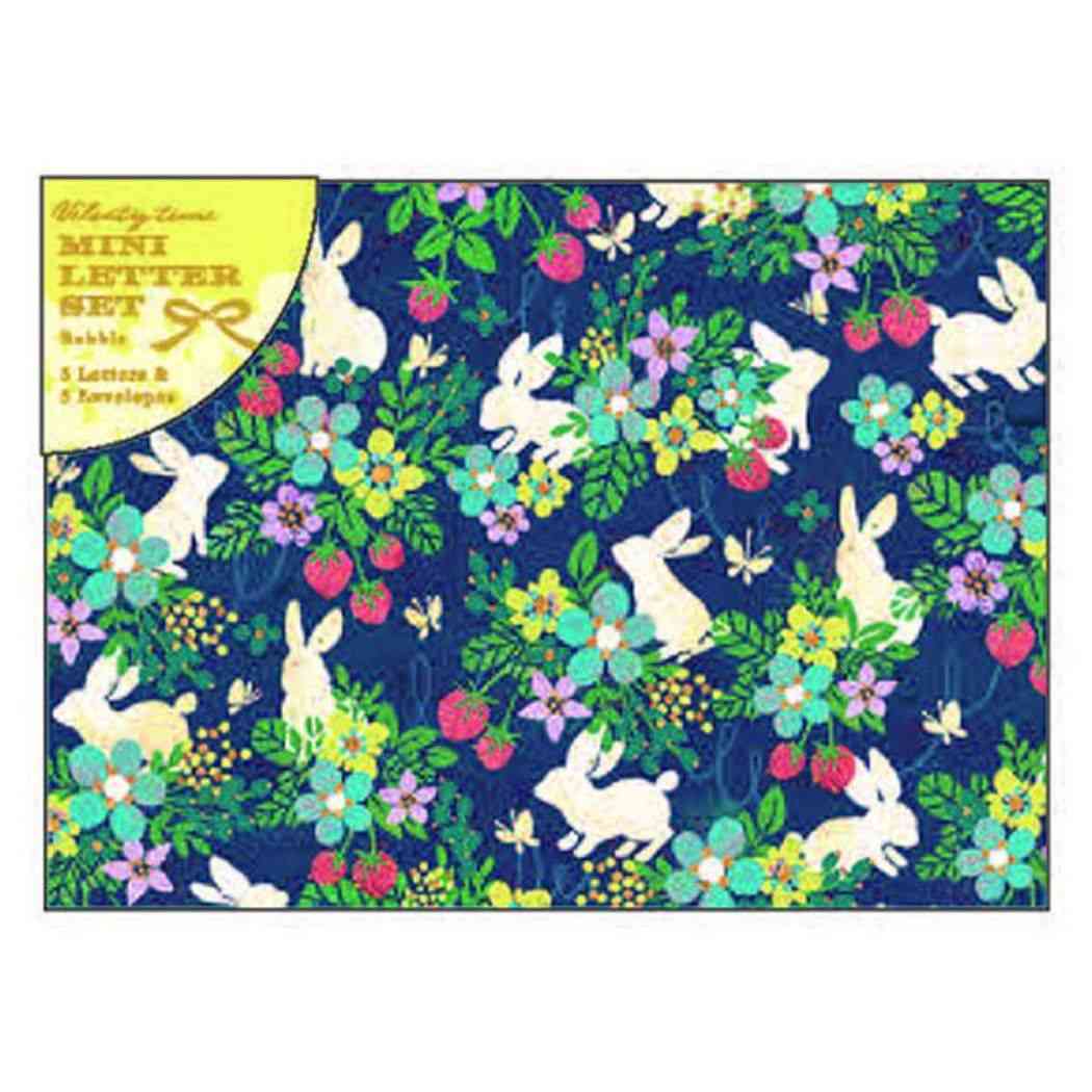 【12月は毎日ポイント10倍!】Tomoko Hayashi 手渡し手紙セット ミニレターセット うさぎといちご クローズピン ミニ便箋&ミニ封筒 かわいい ガ...
