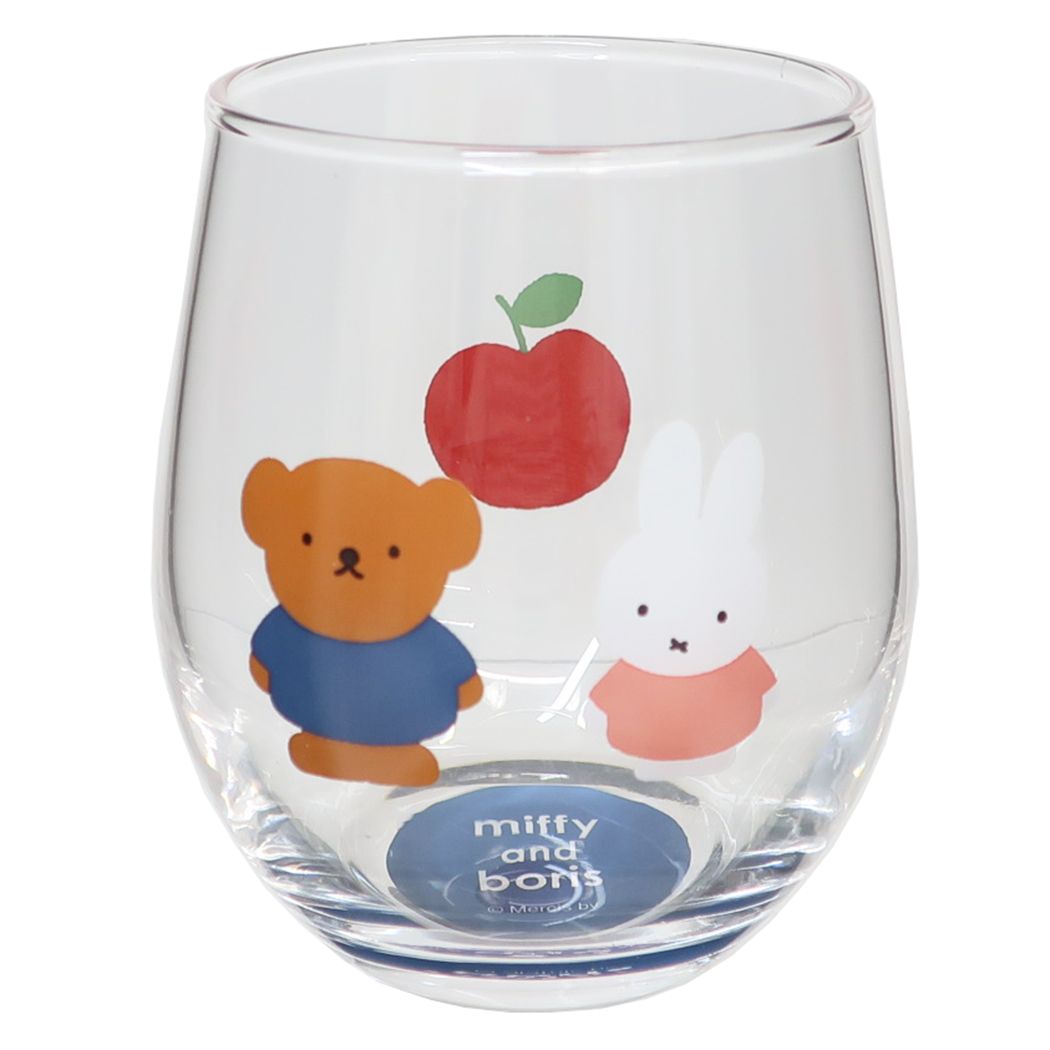 ミッフィー ガラスコップ ぽってりタンブラー miffy and boris ブルー ディックブルーナ 金正陶器 食器 かわいい 絵本キャラクター グッズ シネマコレクションのサムネイル