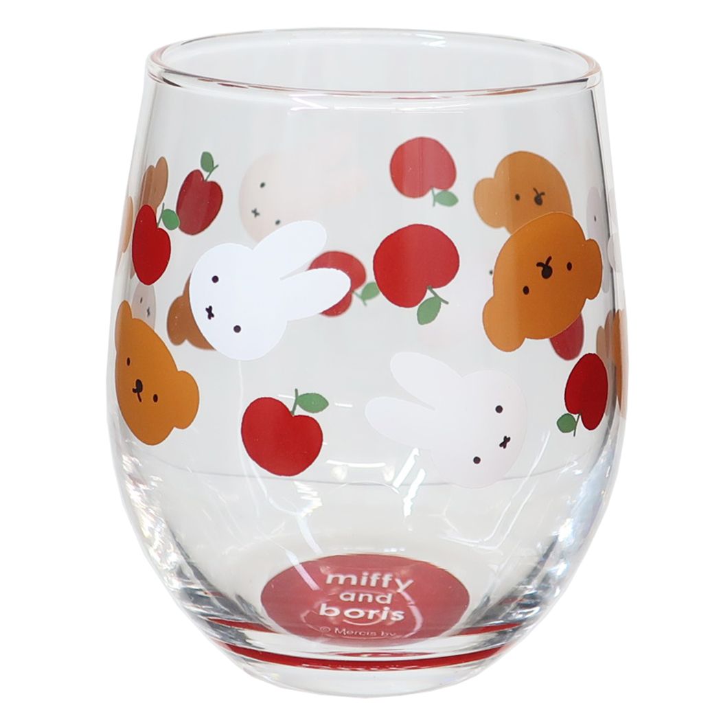 ミッフィー ガラスコップ ぽってりタンブラー miffy and boris レッド ディックブルーナ 金正陶器 食器 かわいい 絵本キャラクター グッズ シネマコレクションのサムネイル