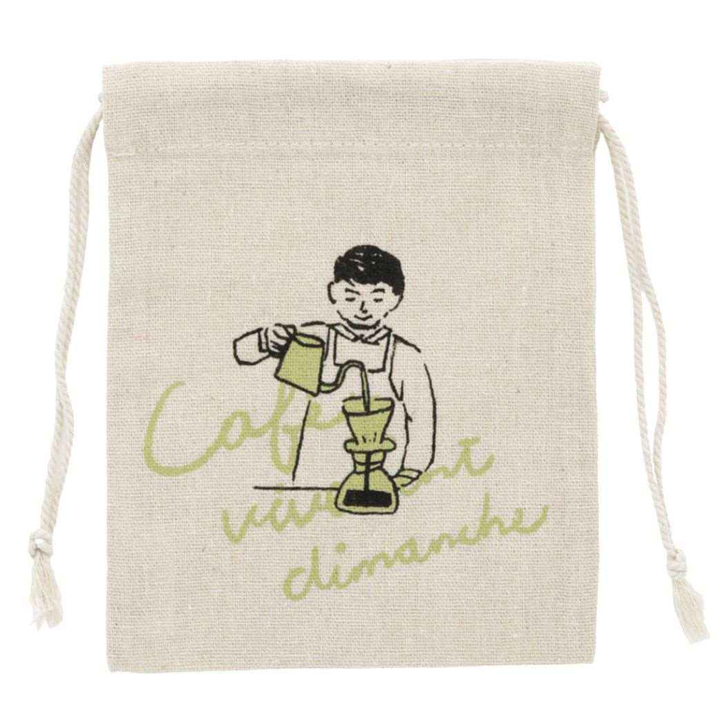 街のかわいいお店屋さん 巾着袋 きんちゃくポーチ カフェ ヴィヴモン ディモンシュ A サンスター文具 小物入れ かわいい グッズ メール便可 シネマコレクショ...