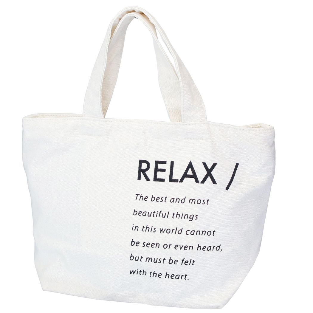 ランチバッグ ファスナー付きミニトートバッグ RELAX ミントイン お弁当かばん シンプル グッズ メール便可 シネマコレクション プレゼント 男の子 女の子...