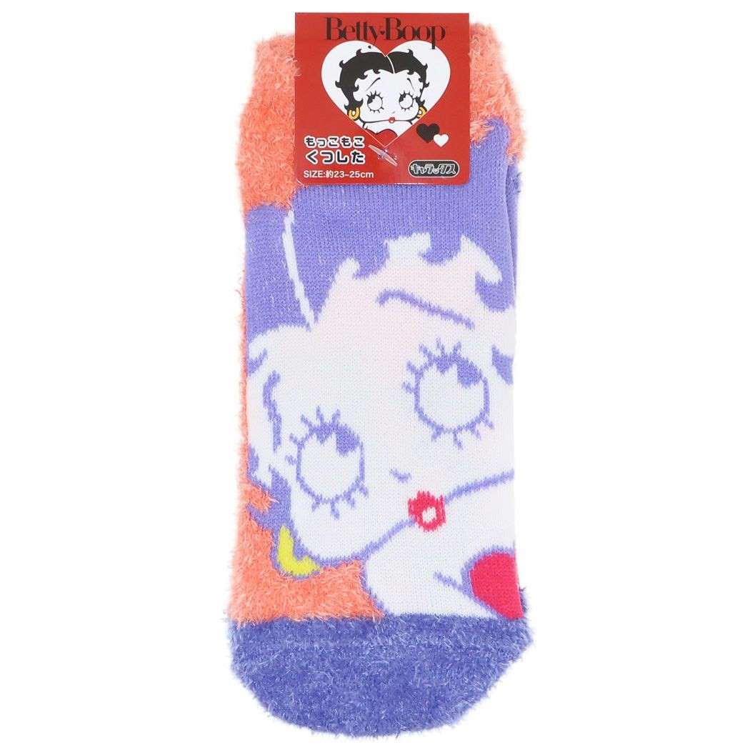 ベティブープ 女性用防寒室内靴下 レディースもこもこショートソックス ベティーアップPK＆PL BETTY BOOP スモールプラネット ウォーマー雑貨 キャラクター グッズ メール便可 シネマコレクション プレゼント 男の子 女の子 ギフト