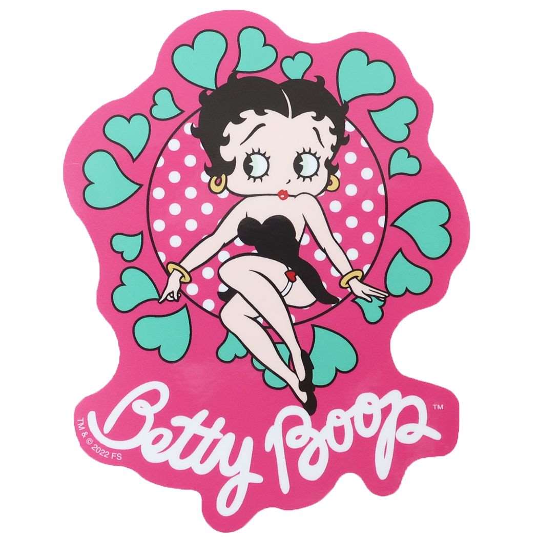 ベティブープ ビッグシール アウトドアステッカー ハート BETTY BOOP スモールプラネット ビニールステッカー デコシール 耐水性 キャラクター グッズ メール便可 シネマコレクション プレゼント 男の子 女の子 ギフトバレンタイン