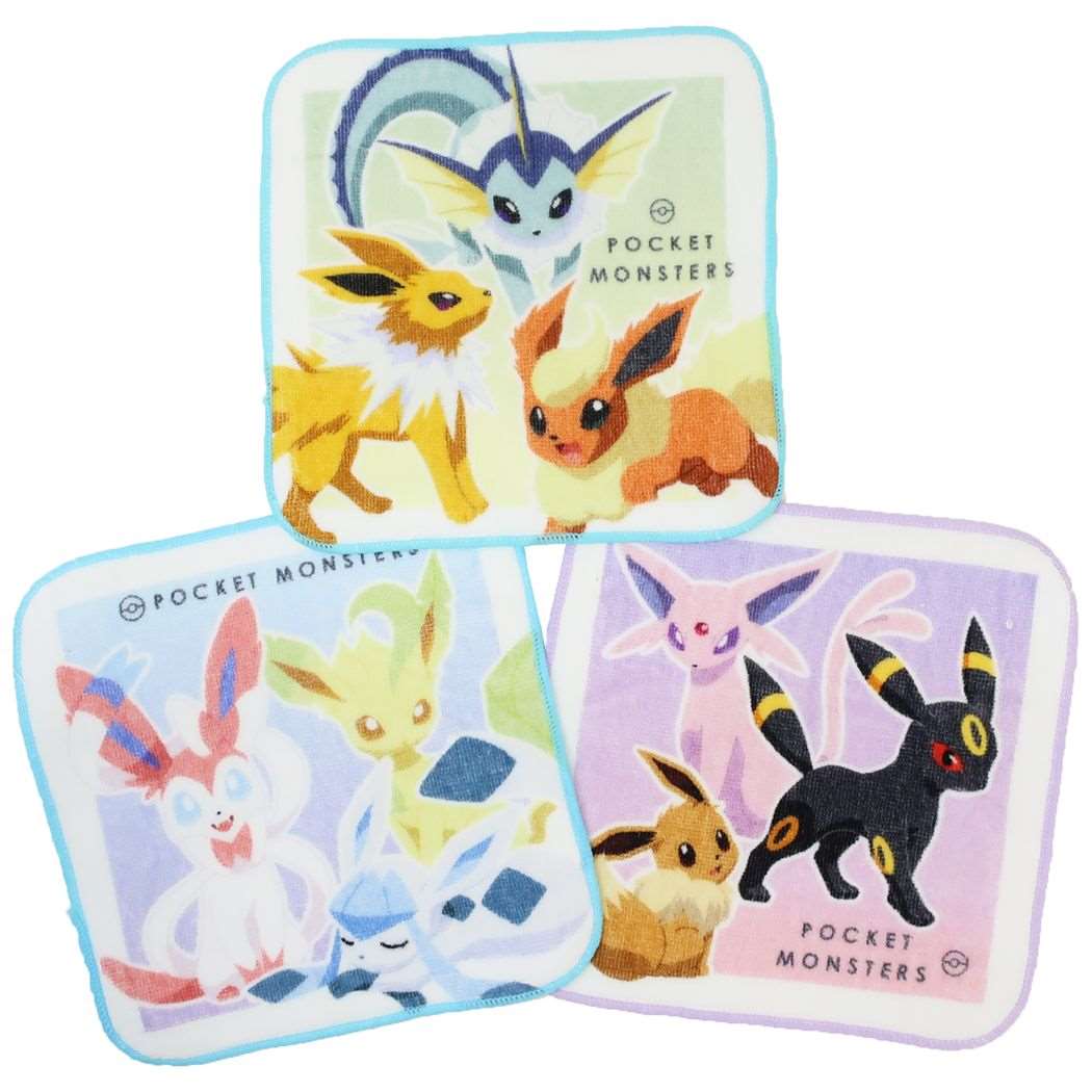 ポケットモンスター ハンカチタオル3枚セット ミニタオル3Pセット PK2210 イーブイたち ポケモン 粧美堂 新入園雑貨 かわいい キャラクター グッズ メール便可 シネマコレクション プレゼント 男の子 女の子 ギフトのサムネイル