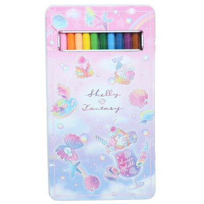 色鉛筆 缶ケース入り12色いろえんぴつ SHELLY FANTASY 新入学 カミオジャパン 新学期準備文具 女の子 グッズ メール便可 シネマコレクション プレゼント 男の子 ギフト