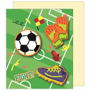 サッカー部 グッズ 色紙 二つ折りメッセージボード シール&封筒付き スポーツ 部活シリーズ クローズピン 卒業記念 寄せ書き シール シネマコレクション プレ...