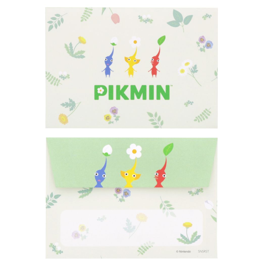 【12月は毎日ポイント10倍！】ピクミン 手渡し手紙セット ミニレターセット ベージュ サンスター文具 ミニ便箋＆ミニ封筒 ゲームキャラクター グッズ メール便可 シネマコレクション 3