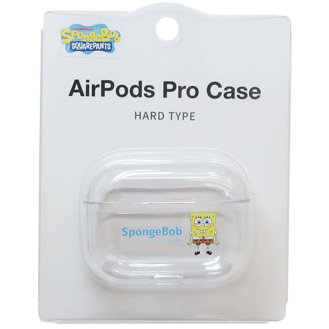 スポンジボブ エアーポッズプロケース AirPods Pro ハードクリアカバー グルマンディーズ クリアケース ハードケース イヤホンケース キャラクター グ...