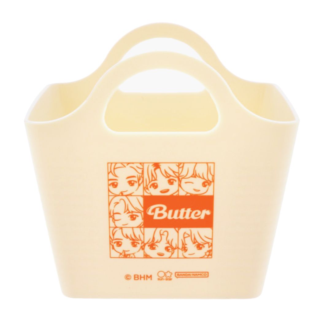 【12月は毎日ポイント10倍!】タイニータン 卓上収納 ミニバスケット Butter ホワイト TinyTAN サンスター文具 小物入れ キャラクター 商品 シ...