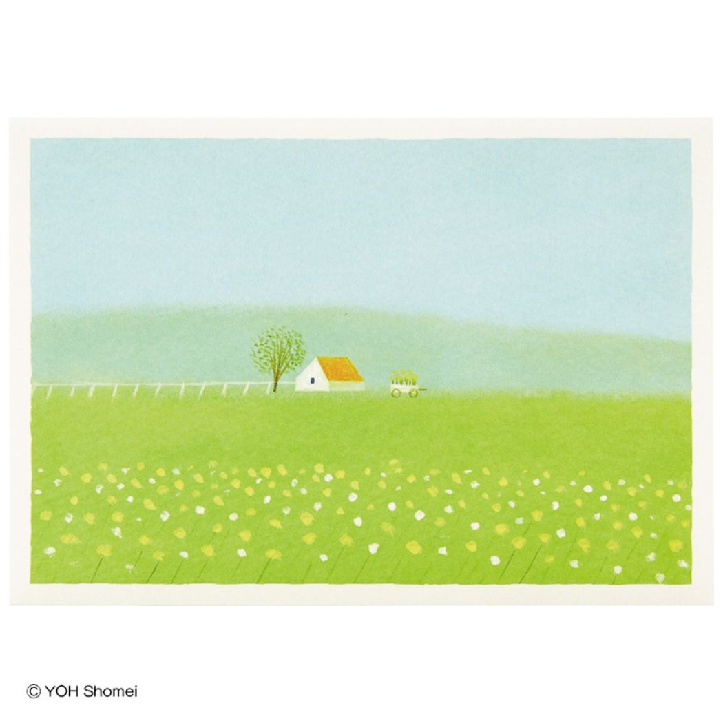 【12月は毎日ポイント10倍!】グリーティングカード 二つ折りカード 葉 祥明 草原に家 サンリオ 多目的 メッセージカード グッズ メール便可 シネマコレクシ...