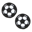 ワッペン ニットミニワッペン 2枚セット サッカーボール 新入学 お気に入りシリーズ 清原 手芸用品 アイロン接着 入園 幼稚園 小学生 キッズ 子ども グッズ...