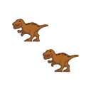 ワッペン ミニワッペン 2枚セット ティラノサウルス 新入学 恐竜 お気に入りシリーズ 清原 手芸用品 アイロン接着 入園 幼稚園 小学生 キッズ 子ども グッ...