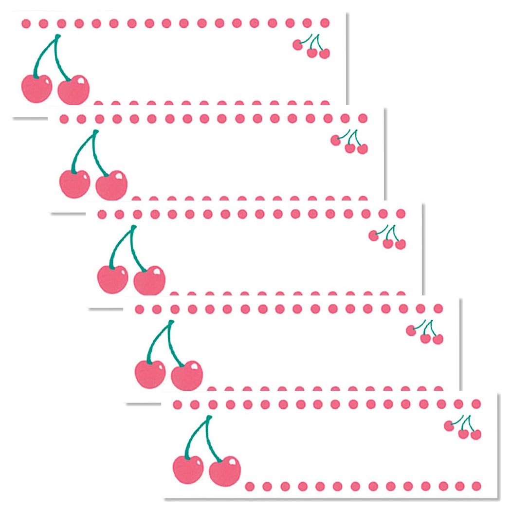 名前ラベル ネームラベルSS 5枚セット さくらんぼ 新入学 お気に入りシリーズ 清原 アイロン接着 入園 幼稚園 小学生 キッズ 子ども グッズ メール便可 シネマコレクション