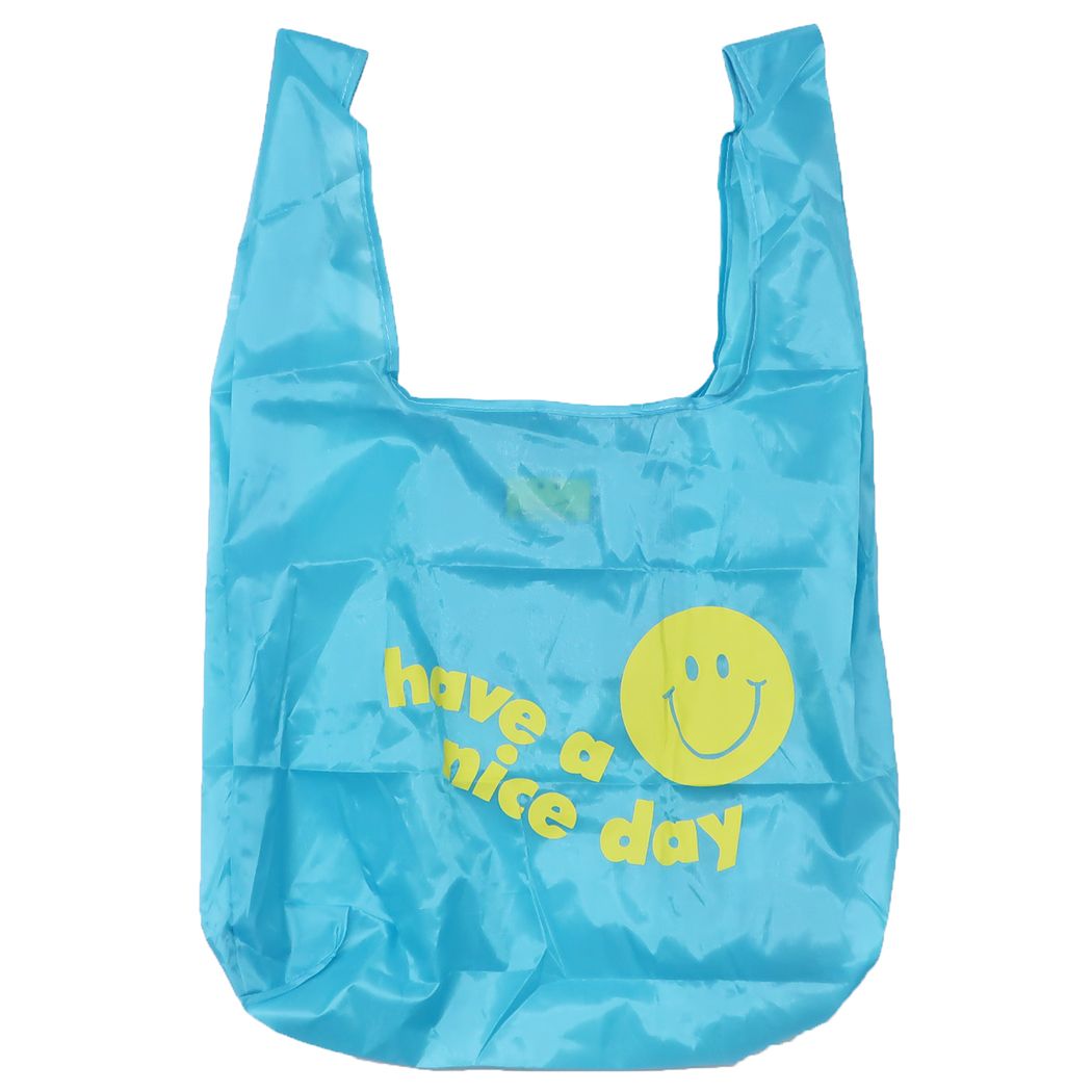 スマイリーフェイス エコバッグ ECO BAG 折りたたみショッピングバッグ NICE DAY BLUE Smiley Face オクタニ お買い物かばん キャラクター グッズ メール便可 シネマコレクション