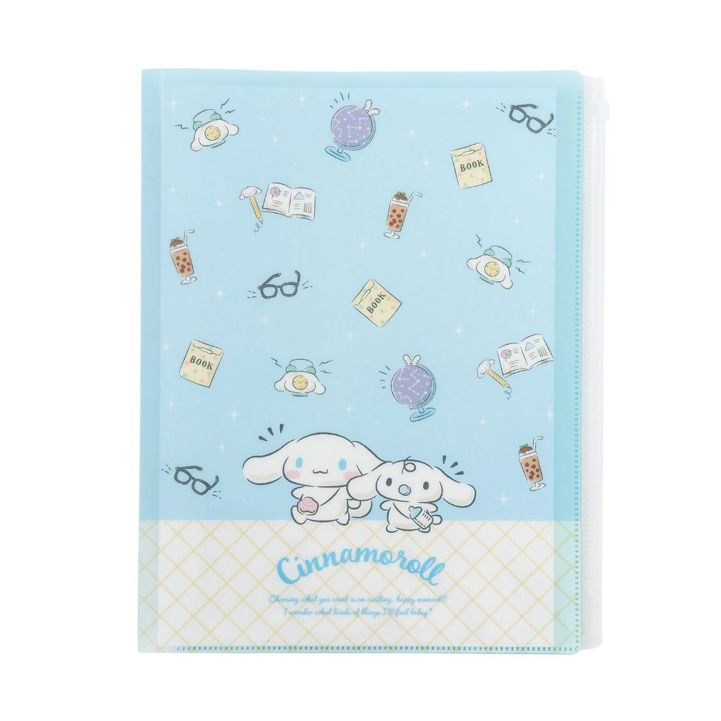 シナモロール ポケットファイル スライダー付き6ポケットA4ファイル 新入学 サンリオ エムプラン 新学期準備文具 キャラクター グッズ シネマコレクションのサムネイル