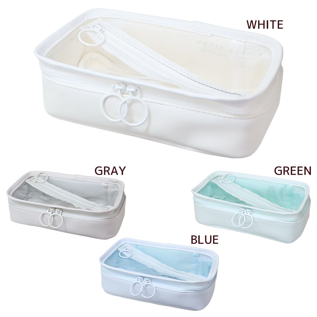 ペンケース ジッパークリアペンポーチ 新入学 カミオジャパン 筆箱 新学期準備文具 シンプル グッズ シ..