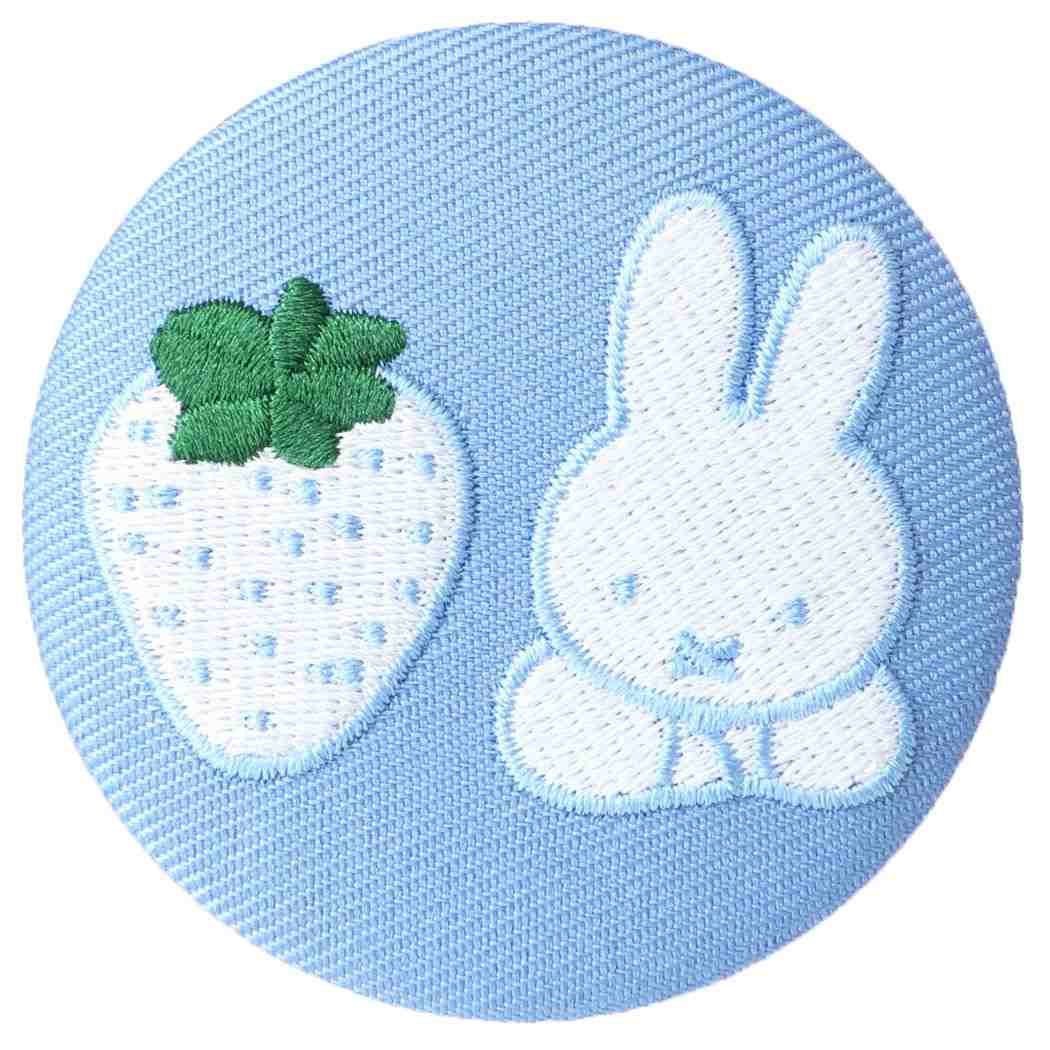 ミッフィー 缶バッジ 刺繍ブローチ MIFFY STRAWBERRY ストロベリー BL ディックブルーナ スモールプラネット コレクション雑貨 絵本キャラクター グッズ メール便可 シネマコレクション