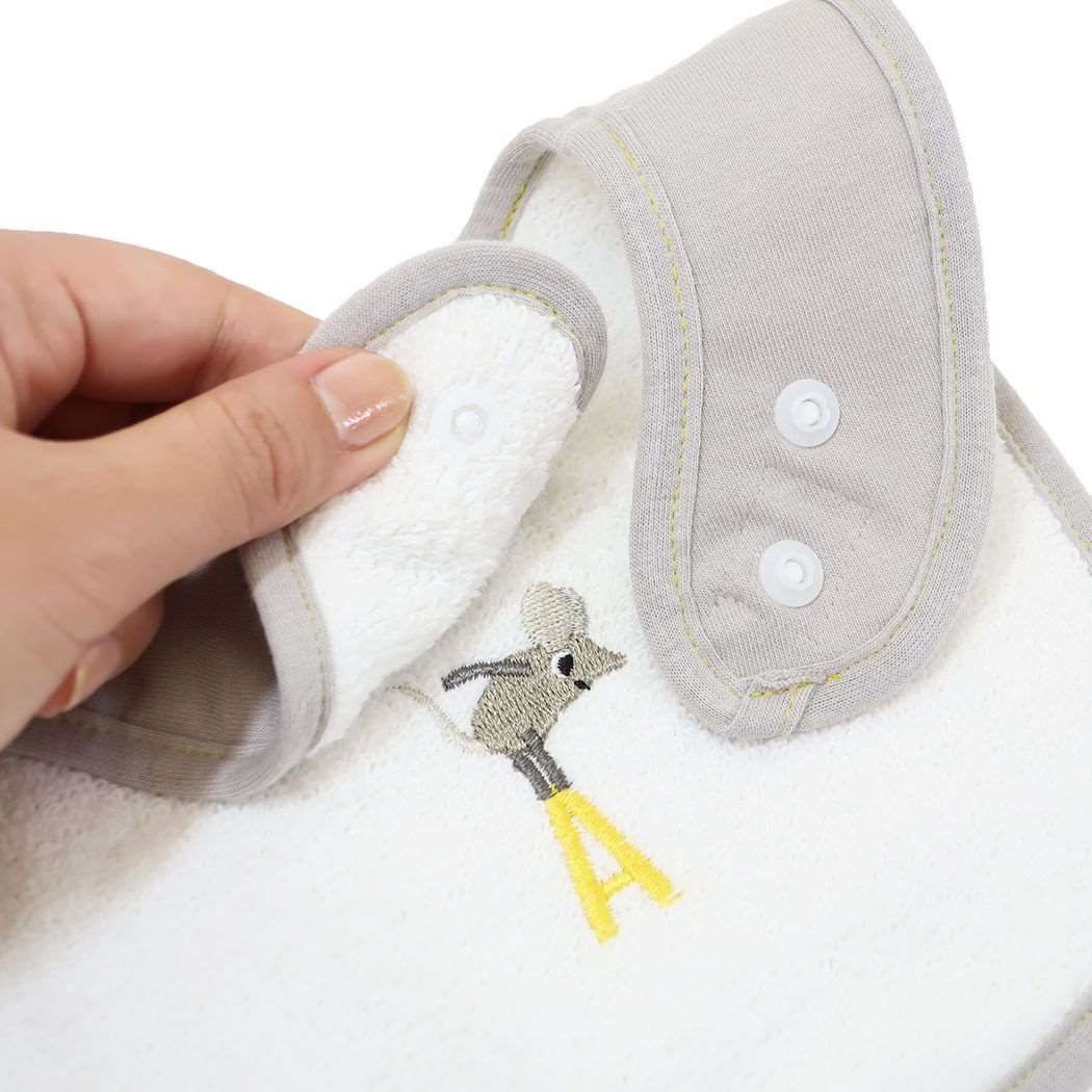 レオレオニ ベビービブ キャラ イニシャルスタイ A ウェーブ COCOWALK よだれかけ ベビー 赤ちゃん用品 出産祝い ギフト 絵本キャラクター グッズ メール便可 シネマコレクション