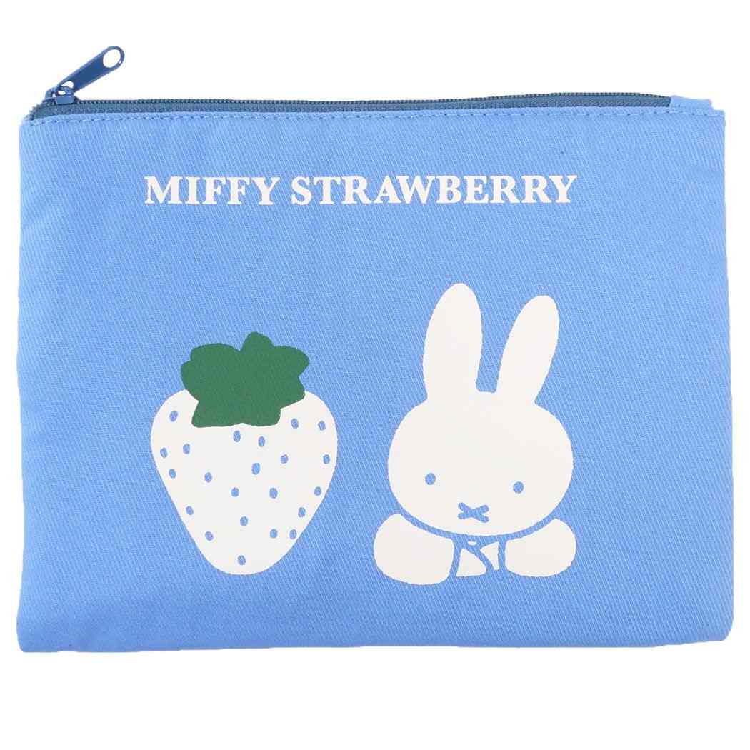 ミッフィー コスメポーチ コットンポーチ MIFFY STRAWBERRY ストロベリー BL ディックブルーナ スモールプラネット 化粧ポーチ 小物入れ 絵本キャラクター グッズ メール便可 シネマコレクション