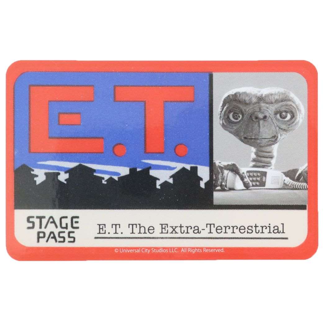 E.T. グッズ ダイカットシール キャラクターステッカー ステージパス スモールプラネット ダイカットビニールステッカー デコシール 耐水性 映画キャラクター メール便可 シネマコレクション