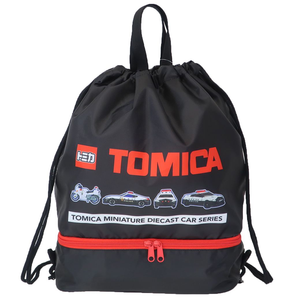 トミカ プールバッグ 2層ナップ クロ TOMICA タカラトミー ビーチバッグ 海プール サマーレジャー用品 キッズ 男の子 キャラクター グッズ シネマコレクション