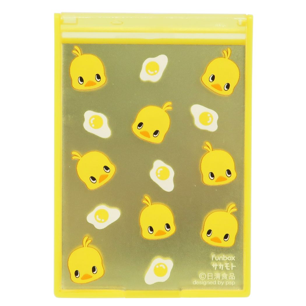 チキンラーメン 手鏡 ミニミラー たまご柄 ひよこちゃん funbox コンパクトミラー キャラクター グッズ メール便可 シネマコレクションのサムネイル