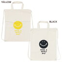 スマイリーフェイス ナップサック コットンナップサック SMILE Smiley Face オクタニ 体操服かばん キャラクター グッズ シネマコレクション(4)