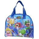 スーパーマリオ プールバッグ ビーチボストンバッグ ブルー サンアート 海プール レジャー用品 ビーチバッグ キャラクター グッズ シネマコレクション