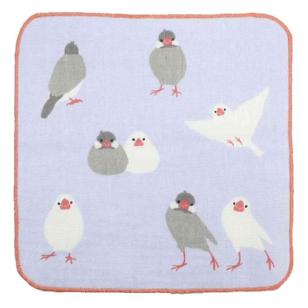 いろいろさくぶん ミニタオル 片面ガーゼハンカチタオル ブルー フレンズヒル FRIENDSHILL ガーゼタオル 女性 かわいい グッズ メール便可 シネマコレクション