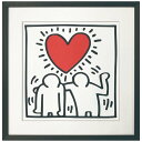 キースヘリング アートポスター Keith Haring Untitled (be mine)1987 美工社 額付き ギフト インテリア 取寄品 シネマコレクションアメリカポップアートを牽引する代表的なアーティストリビング/贈り物/玄関/...