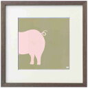 安川敏明 アートポスター Toshiaki Yasukawa Pig 美工社 額付き ギフト インテリア 取寄品 シネマコレクション