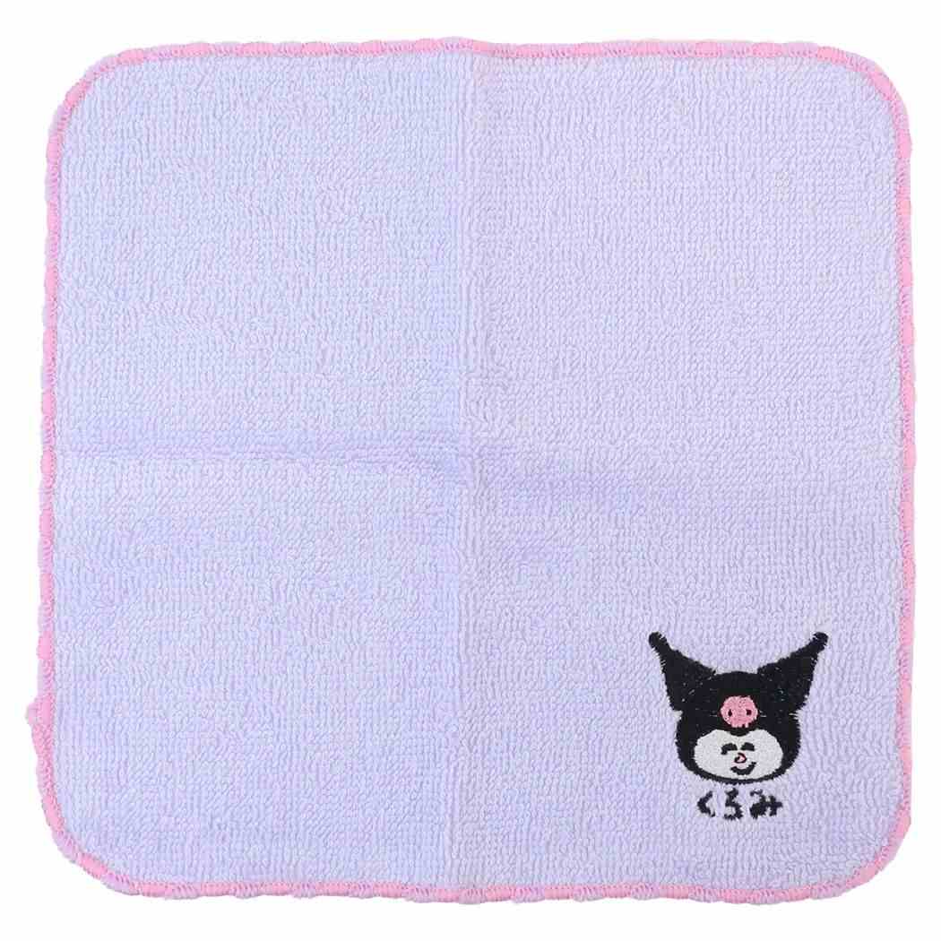 クロミ ミニタオル ワンポイント刺繍ハンカチタオル おえかきさん くろみ サンリオ オクタニ 汗拭きタ..