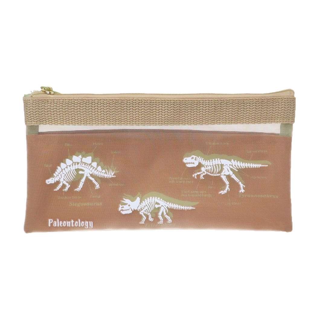 STUDY HOLIC ペンケース メッシュペンポーチ 古生物学 恐竜 Green Flash 筆箱 新学期準備文具 おもしろ..