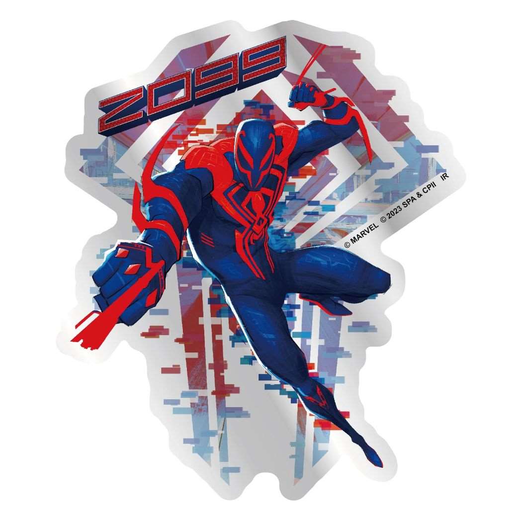 楽天キャラクターのシネマコレクションスパイダーマン：アクロス ザ スパイダーバース ダイカットシール メタリックステッカー SPIDER-MAN 2099 MARVEL インロック コレクション雑貨 キャラクター グッズ メール便可【MARVELCorner】