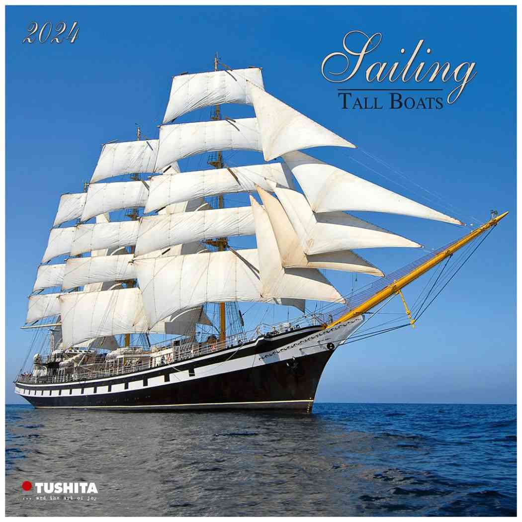 TUSHITA 2024 Calendar 壁掛けカレンダー2024年 Sailing tall Boats 写真 海 風景 インテリア 令和6年暦 シネマコレクション