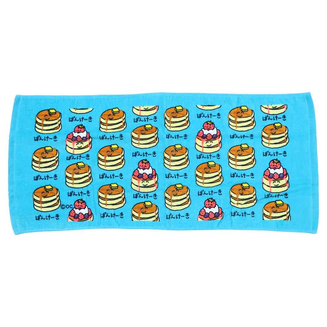 【12月は毎日ポイント10倍！】おえかきさん フェイスタオル プリントロングタオル ぱんけーきさん オク..
