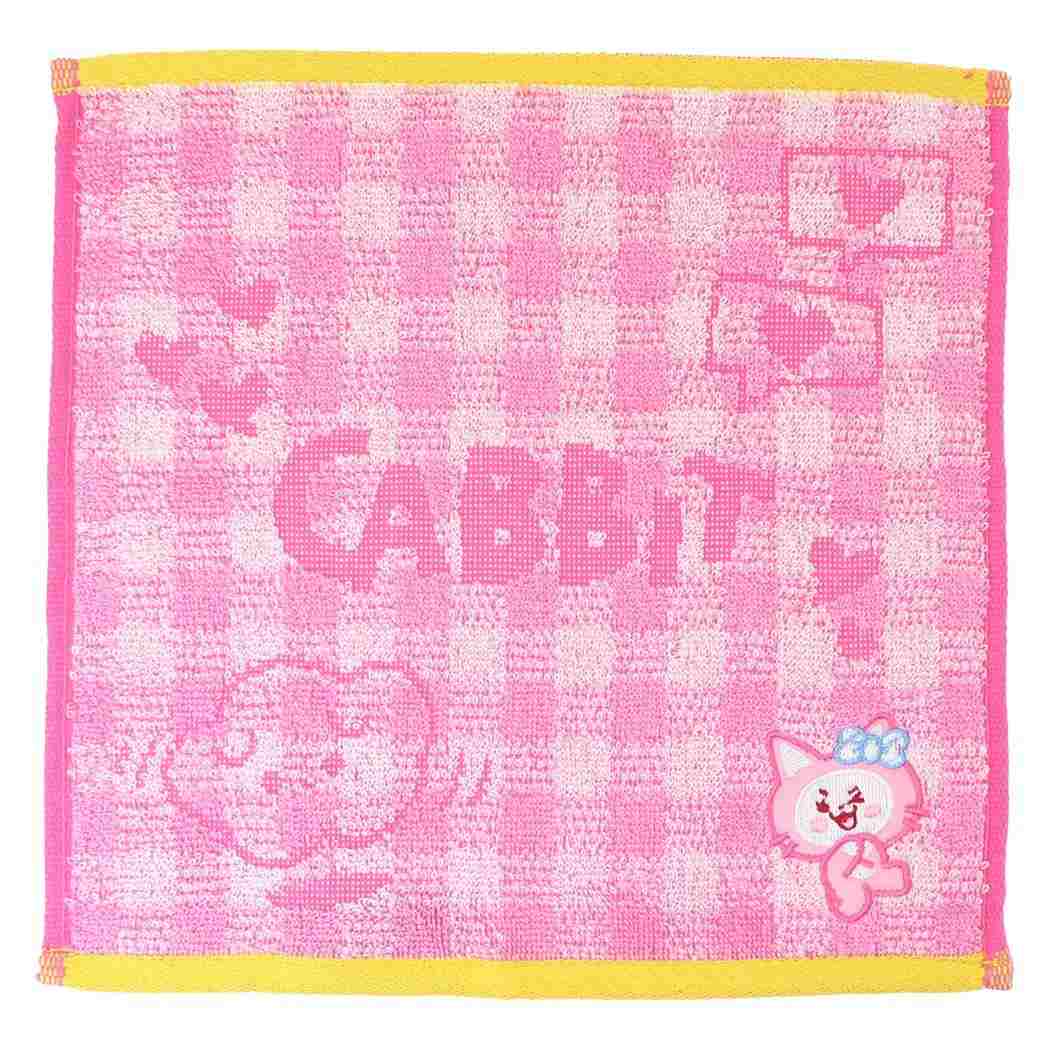 WDZY ミニタオル ジャガードハンカチタオル チェック CABBIT LINE FRIENDS 丸眞 汗拭きタオル キャラクター 商品 メール便可 シネマコレクション