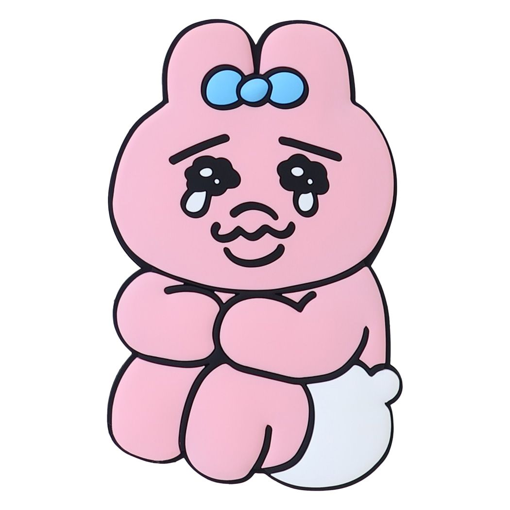 【ポイント10倍 & クーポン！】シリコンミラー 手鏡 おぱんちゅうさぎ なみだ目 カミオジャパン かわいい メール便可