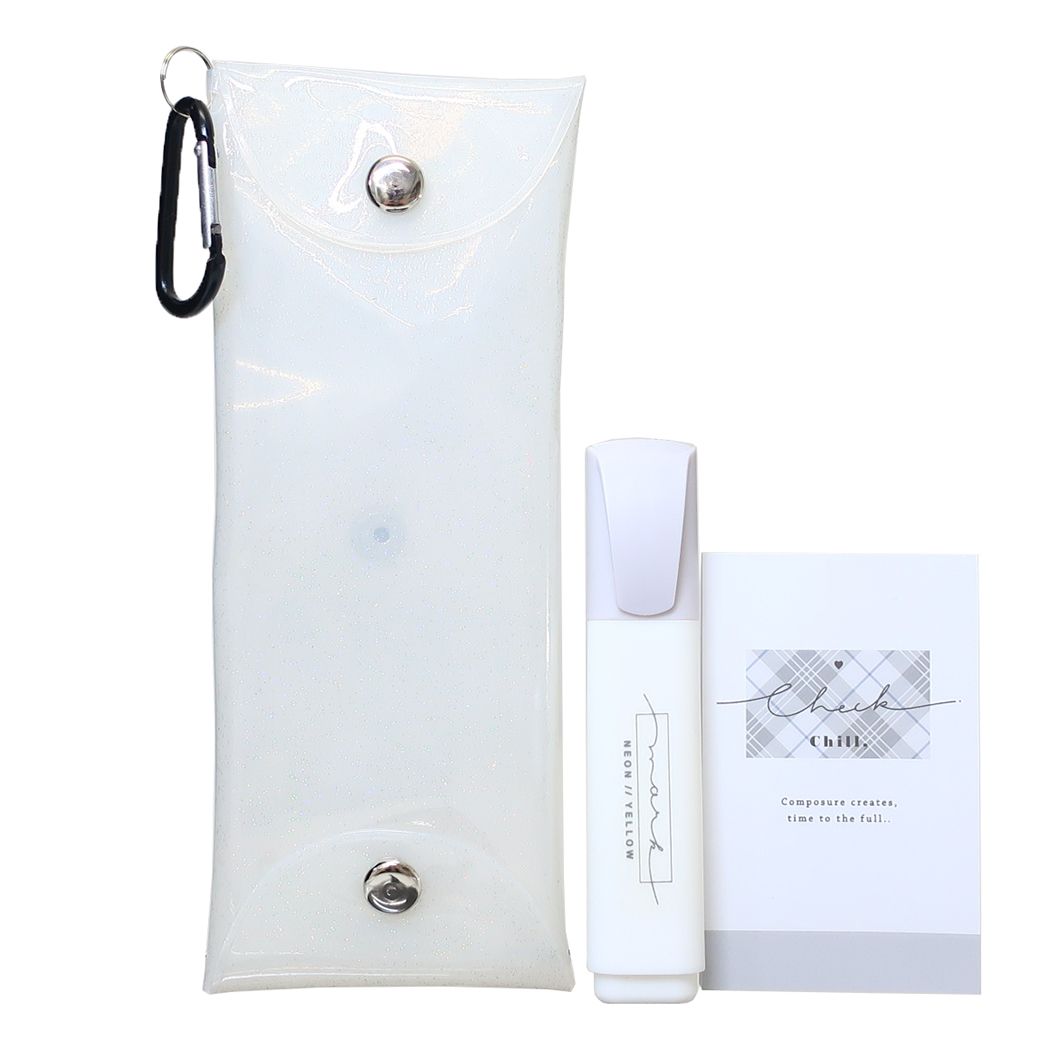 【12月は毎日ポイント10倍!】文房具セット はさめるマルチケース文具ギフトセット ホワイト クーリア プレゼント ギフト 女の子 グッズ メール便可 シネマコ...