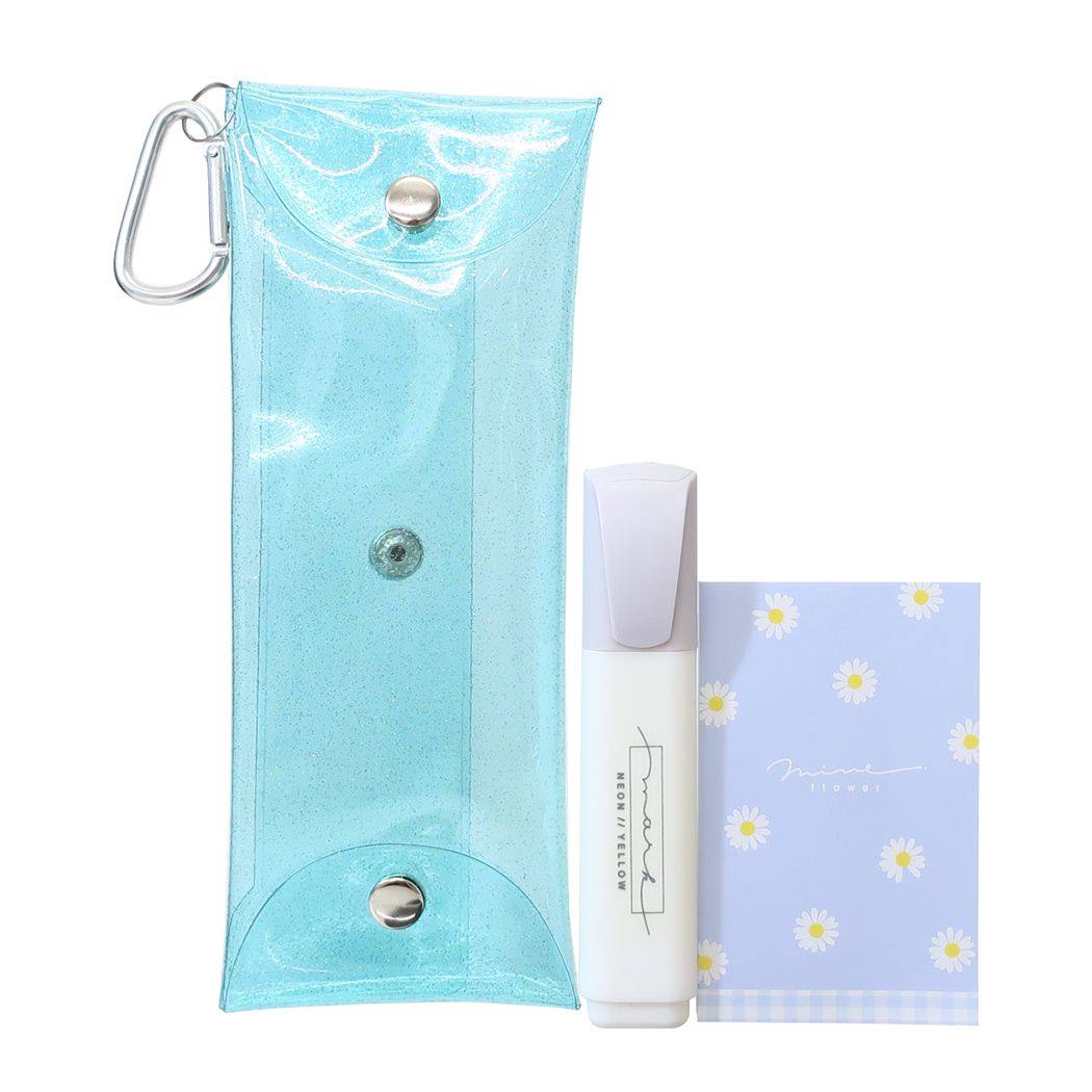 【12月は毎日ポイント10倍!】文房具セット はさめるマルチケース文具ギフトセット ブルー クーリア プレゼント ギフト 女の子 グッズ メール便可 シネマコレ...