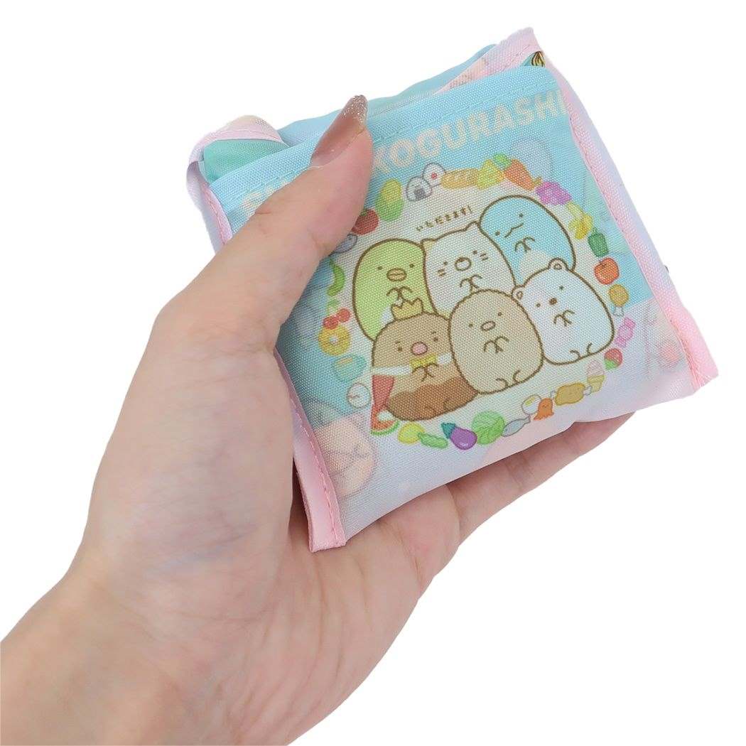 すみっコぐらし エコバッグ ポケット付きプチエコバッグ ブルー サンエックス ケイカンパニー ショッピングバッグ キャラクター グッズ メール便可 シネマコレクション