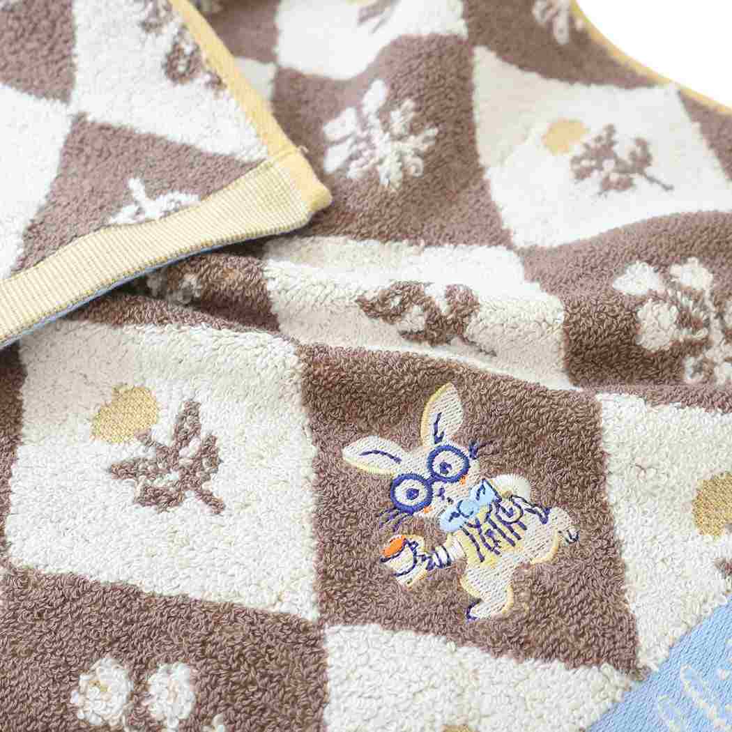 カレルチャペック フェイスタオル ジャガードタオル ホワイトラビットチェック 紅茶店 丸眞 プレゼント キャラクター グッズ メール便可 シネマコレクション