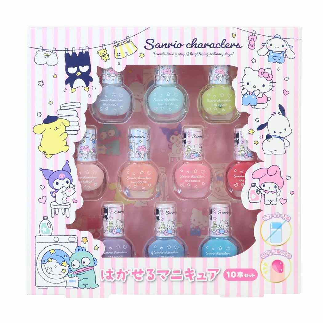 サンリオキャラクターズ ピールオフネイルアート はがせるマニキュア10本セット サンリオ レイス キッズコスメ キャラクター グッズ シネマコレクション