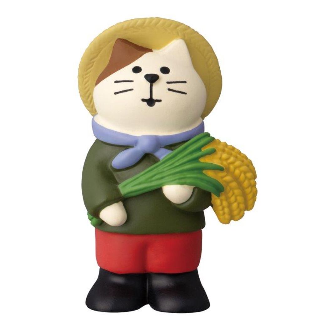 新米祭り マスコット 米農家猫 concombre デコレ インテリア かわいい プレゼント グッズ シネマコレクション