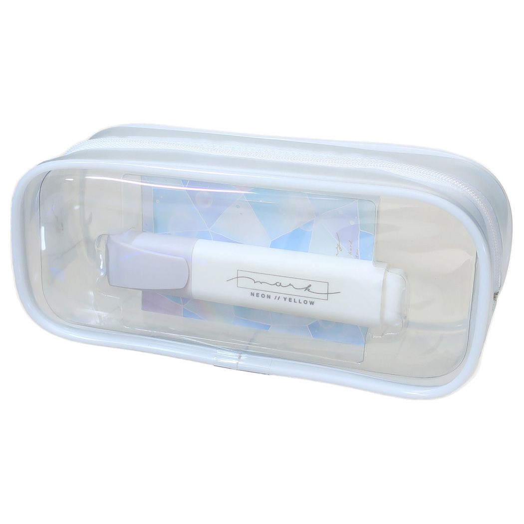 文房具セット クリアペンポーチ文具ギフトセット ホワイト クーリア プレゼント 筆箱 ペンケース かわいい グッズ シネマコレクション