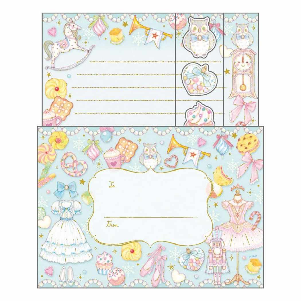 【12月は毎日ポイント10倍!】たけいみき 手紙セット レターセット くるみ割り人形 クローズピン 便箋&封筒 ガーリーイラスト グッズ メール便可 シネマコレ...
